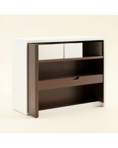 Step One Bookcase Headboard (synthetic illustration; no displayed measurements)
