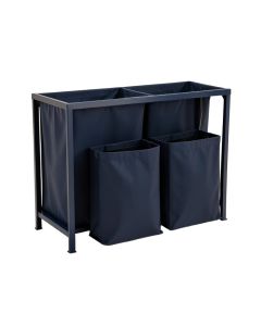 Vale Bluff Laundry Sorting Station With Plain Removable Bags - Navy (synthetic illustration; no displayed measurements)