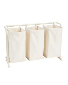 Elm Brook Laundry Sorting Station With Plain Removable Bags - Ivory (synthetic illustration; no displayed measurements)