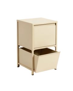 Rowan Bluff Freestanding Pull-Out Hamper Cabinet - Beige