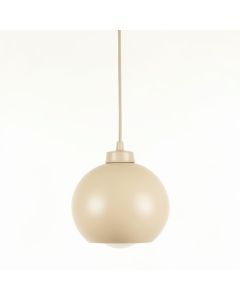 Clay Crest Pendant Light Suspended From One Plain Cable - Beige (synthetic illustration; no displayed measurements)