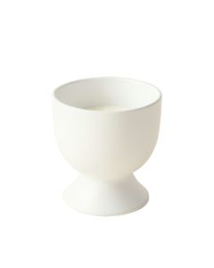 Olive Crest Empty Candle Holder - White