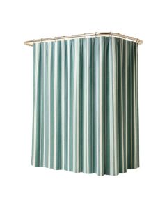 Vinyl Striped Shower Curtain Set