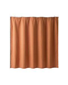 Briar Edge Shower Curtain Hanging Flat From A Plain Rod - Terracotta