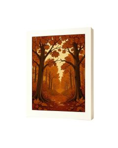 Paint By Number Autumn Scene Finished Print - Not A Paint By Number Kit - Graphic Art Print On Paper