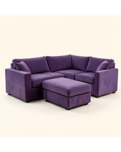 Neysa 103 '' Wide Velvet Sofa & Chaise (synthetic illustration; no displayed measurements)