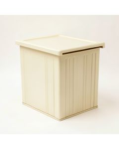 Laurel Bend Closed Outdoor Storage Box - Cream (synthetic illustration; no displayed measurements)
