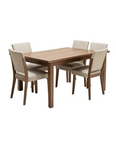 Alyssya Butterfly Leaf Rubberwood Solid Wood Dining Set
