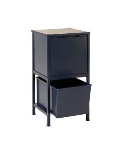 Holly Bend Freestanding Pull-Out Hamper Cabinet - Navy (synthetic illustration; no displayed measurements)