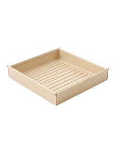 Linden Crest Empty Under-Desk Cable Tray - Beige (synthetic illustration; no displayed measurements)