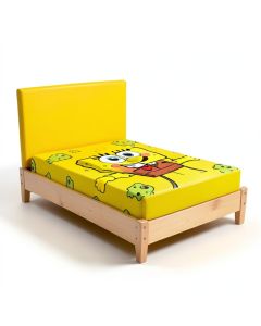Spongebob Squarepants Upholstered Twin Panel Bed (synthetic illustration; no displayed measurements)