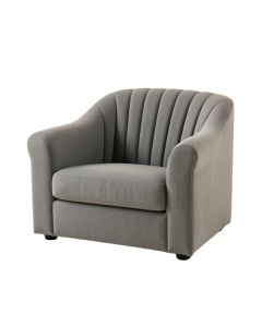 Willow Arc Upholstered Armchair - Gray