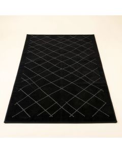 Slate Bend Rectangular Area Rug - Black (synthetic illustration; no displayed measurements)