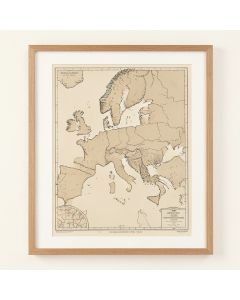 Ethnographische Karte Von Europa , 1847 By Heinrich Berghaus Framed Graphic Art (synthetic illustration; no displayed measurements)