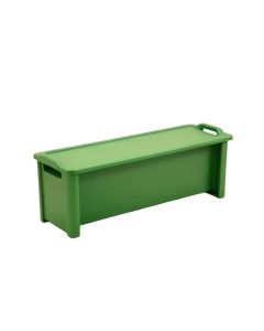 Laurel Bridge Narrow Outdoor Storage Bench - Green (synthetic illustration; no displayed measurements)
