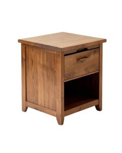 Nadeau Solid Wood End Table With Storage (synthetic illustration; no displayed measurements)