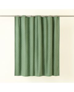 Clay Bluff Shower Curtain Hanging Flat From A Plain Rod - Green (synthetic illustration; no displayed measurements)