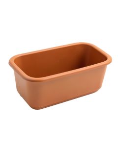 Fern Brook Empty Railing Planter With Integral Brackets - Terracotta (synthetic illustration; no displayed measurements)