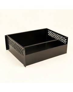 Cove Bridge Empty Under-Desk Cable Tray - Black (synthetic illustration; no displayed measurements)