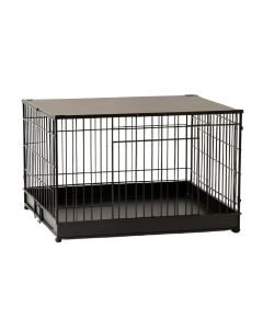 Rowan Brook Empty Furniture-Style Pet Crate - Black