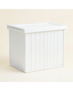 Fern Bluff Closed Outdoor Storage Box - White (synthetic illustration; no displayed measurements)