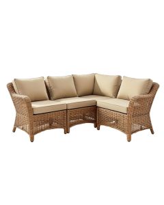 Glouster 3 Piece Rattan Seating Group With Cushions