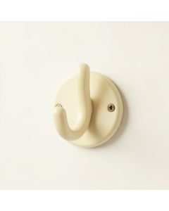 Oak Branch Wall-Mounted Robe Hook - Ivory (synthetic illustration; no displayed measurements)