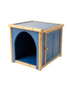 Bay Edge Empty Furniture-Style Litter Enclosure - Blue