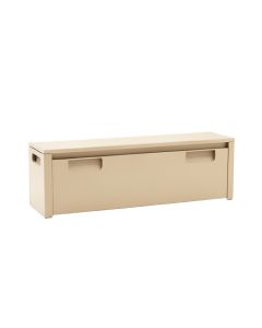 Meadow Arc Narrow Outdoor Storage Bench - Beige