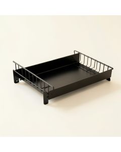 Harbor Field Empty Under-Desk Cable Tray - Black (synthetic illustration; no displayed measurements)