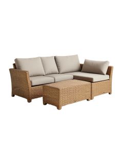 Cosper 4 Piece Rattan Sofa Seating Group With Cushions