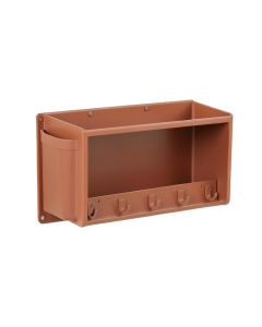 Reed Edge Wall-Mounted Entryway Organizer Shelf - Terracotta