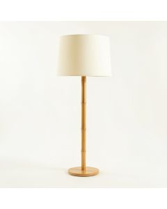 Aspen Canyon Floor Lamp With A Plain Fabric Shade - Cream (synthetic illustration; no displayed measurements)