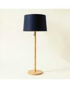 Cove Bridge Floor Lamp With A Plain Fabric Shade - Navy (synthetic illustration; no displayed measurements)