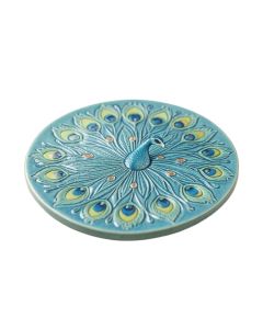 3Drose Ceramic Tile Coasters - Turquoise Peacock Art - Set Of 4 ( Cst_26164_3 )