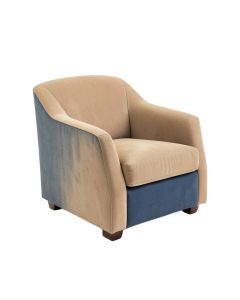 Gaillard Upholstered Parsons Chair In Tan/Blue