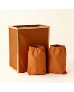 Aspen Brook Laundry Sorting Station With Plain Removable Bags - Terracotta (synthetic illustration; no displayed measurements)