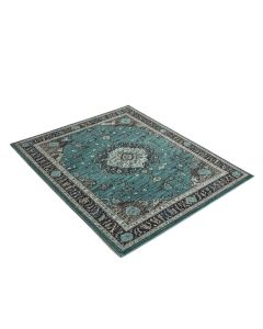 Dutcher Power Loom Teal/Charcoal/Aqua Rug