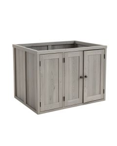 Reed Dell Empty Furniture-Style Litter Enclosure - Gray (synthetic illustration; no displayed measurements)