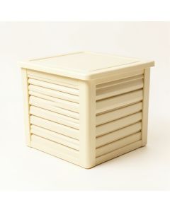 Clay Bridge Closed Outdoor Storage Box - Cream (synthetic illustration; no displayed measurements)
