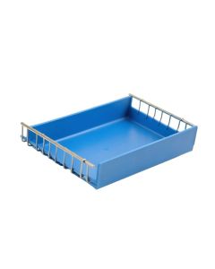 Wren Bluff Empty Under-Desk Cable Tray - Blue (synthetic illustration; no displayed measurements)