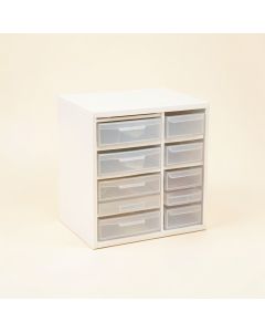 Hazel Dale Small-Parts Storage Drawer Cabinet - White (synthetic illustration; no displayed measurements)