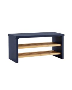 Stone Arc Shoe Storage Bench - Navy