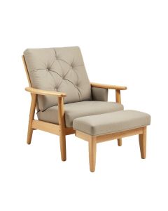 Bello 27.56 '' Wide Tufted Polyester Lounge Chair And Ottoman (synthetic illustration; no displayed measurements)