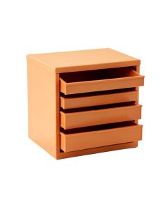 Oak Crest Small-Parts Storage Drawer Cabinet - Terracotta (synthetic illustration; no displayed measurements)