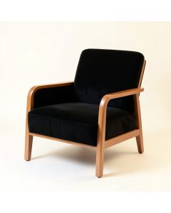 Dune Field Upholstered Armchair - Black (synthetic illustration; no displayed measurements)
