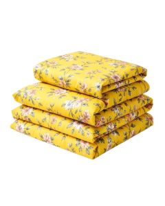 Yellow Floral Duvet Cover Set (synthetic illustration; no displayed measurements)