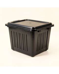 Moss Bridge Closed Outdoor Storage Box - Black (synthetic illustration; no displayed measurements)