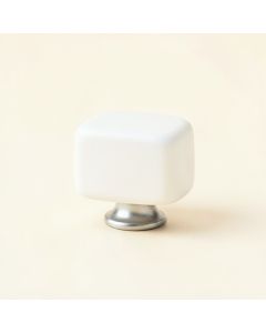 Alder Branch Cabinet Knob Without Packaging - White (synthetic illustration; no displayed measurements)