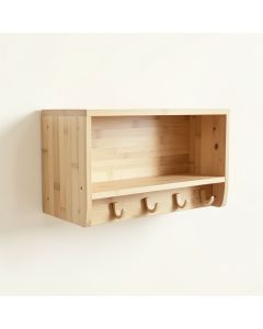 Rowan Crest Wall-Mounted Entryway Organizer Shelf - Beige (synthetic illustration; no displayed measurements)